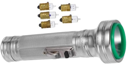 NUOBESTY Lampe de Poche Vintage Classique des Années Torche Puissante avec Ampoules pour Camping Utilisation
