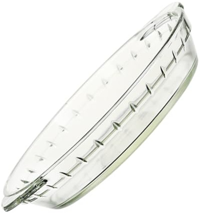 Sosoport Tempered Glass Plate for Baking Trays Household Cooking Dish Microwave Oven Safe Glass Bakeware Tray