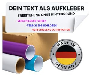 Wunschtext Aufkleber, Individuell Gestaltbar, Selbstklebende Folie für Auto, Motorrad, Fahrrad uvm.,Peronalisiert, Aufkleber selbst gestalten