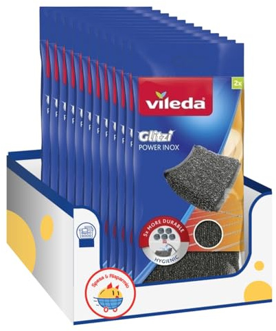 Spugne abrasive per acciaio inox – 2 pezzi – Variazioni 4/8/12 Pezzi (12)