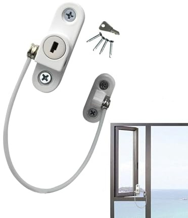 Blocco finestra - blocco per bambini per finestre - di sicurezza della finestra | Finestra limite in acciaio inossidabile 304 con montaggio 63g 63G Nessun personale specializzato