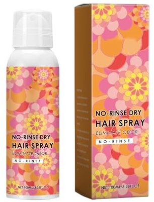 Shampoing Sec Cheveux Spray | Spray Capillaire Sans Rinçage pour Cheveux Secs Femmes | Brume Fixante Volumatrice Sans Rinçage Pour Vie Active Bureau Salle De Sport