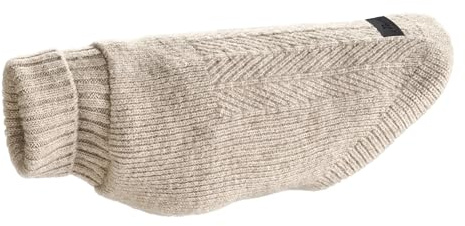 HUNTER Genf Hundepullover | recyceltes Polyester, waschbar, umgschlagbarer Halskragen, hohe Elastizität, Farbe: Beige, Größe: 25