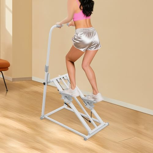 Treppe Stepper Faltbare Cardio-Übung Climber, Verstellbarer Lenker & Pedale, Treppensteiger Fitnessgerät für Home Gym Übung 100kg