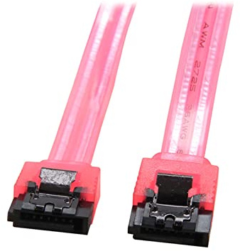 QSBVSO 10inch 6Gb / s SATA3. Seriale Dati ATA. Cavo con bloccaggio Latch Compatible with Pc Computer Portatile SATA 3.0 SATAIII 6 Gbps. Disco Fisso Disco Rigido Disco/SSD- Nero(UV Red)