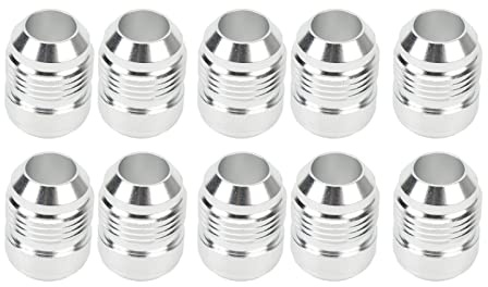 10pcs AN10 Filetage Mâle Billette 3/4 Pouces Diamètre Filetage Mâle Soudure Sur Le Raccord Bung En Alliage D'aluminium Mâle Soudure Adaptateur avec Traitement CNC pour