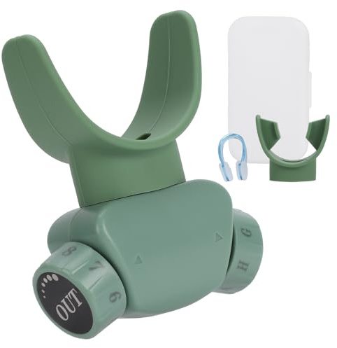 doorslay Adjustable Breathing Trainer, Abdominal Breath Exerciser, Lung Capacity Training for Running, Swimming, Fitness with Breathing Habits Control, Easy Adjustment Level (Green)