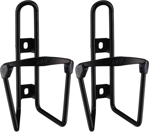 BBB Cycling Water Bottle Holder Universal Bike Bottle Cage for Road Bike and MTB Lightweight FuelTank BBC-03 Matt Black (Pack of 2)