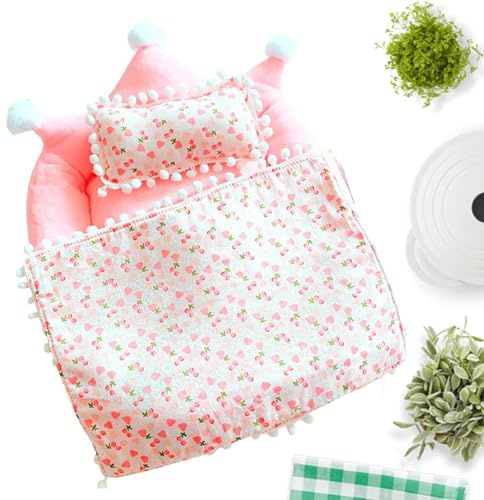 Babypuppen-Bettwäsche-Zubehör – Süßes Puppenbett Mit Kissen Und Decke, Rollenspiel-Ankleidespiel, Möbelspielzeug Für Kinder, Mädchen, Sammler, Tochter, Sohn, Kinder