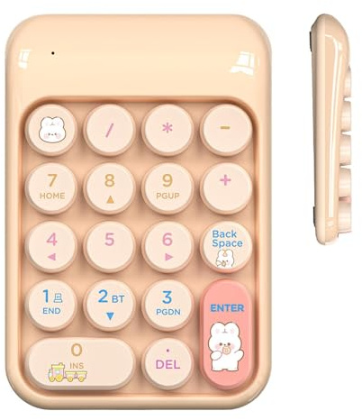 Tastierino Numerico Wireless Senza Fili Compatto Tastierino Esterno | Blocco Numerico Wireless a 2.4G per Computer Portatili e PC in Ambito Finanziario Contabile Studio e