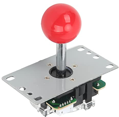 Kit de Controlador de Juego con Joystick USB, Bolas Desmontables, DIY, Plug and Play para Entusiastas de los Videojuegos Retro, Metal ABS (rojo)