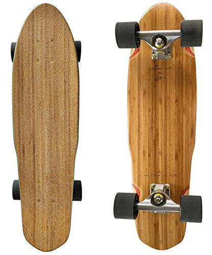 LMAI 68,5 cm bambu trä cruiser komplett skateboard (klart grepp)