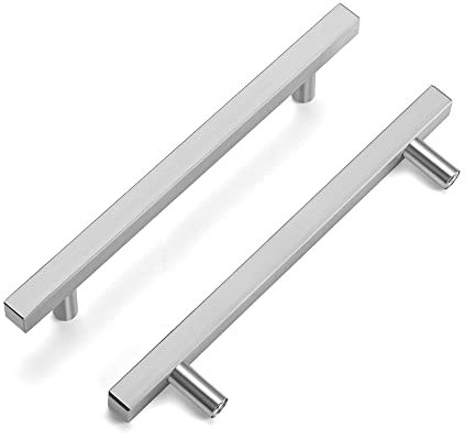 Goldenwarm 10 Stück Möbelgriffe 128mm Silber Schrankgriffe Vintage für Küchenschränke - Edelstahl Schubladengriff