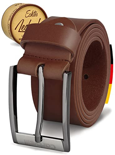 Cartvelli Business Ledergürtel Herren 35mm Made in Germany mit Geschenkbox - Echtleder-Gürtel für Anzug, Jeans, Chino