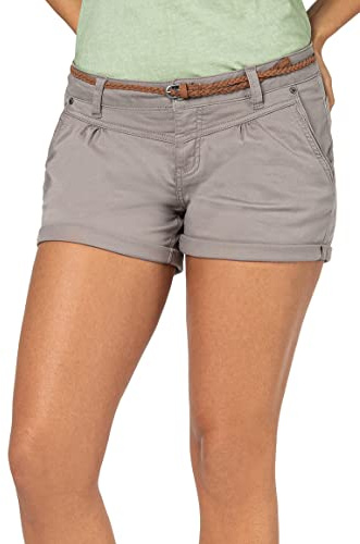Sublevel Damen Kurze Hose Stretch-Shorts mit Flecht-Gürtel
