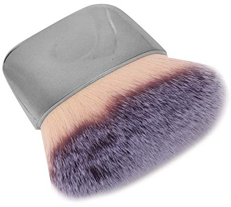 Mini brosse de maquillage cheveux doux en vrac poudre Blush brosse fond de teint brosse outil de beauté pour mélanger des cosmétiques liquides, crèmes ou en poudre(argent)