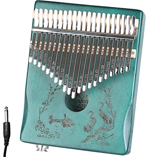 BOTOWI Portable Kalimba 21 Schlüssel Thumb Piano, Mahagoni Holz Daumenklavier Finger Piano 17 Schlüssel Kalimba Musical Instrument Mbira Marimba mit Tuning Hammer für Erwachsene, Kinder,F 21 Keys