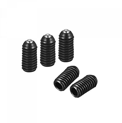 sourcing map Gewindestifte mit Kugelspitze, M3 x 6 mm, Hartstahl, metrische Feder, Innensechskant, 10 Stück