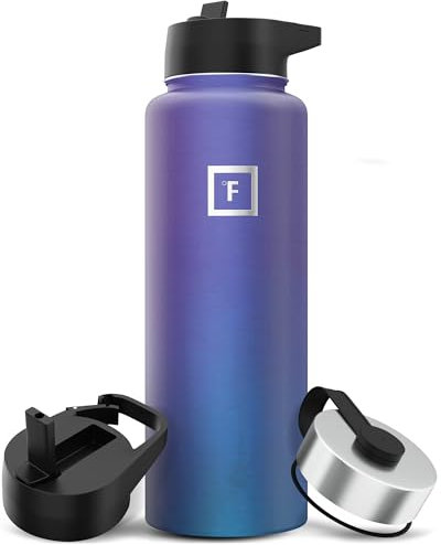 Edelstahl Trinkflasche mit Strohhalm - 650/950/1200/1800 ml - Kohlensäure Geeignet Auslaufsicher Doppelwandig Isoliert Thermosflasche BPA-Freie - Wasserflasche Sport Gym Fitness Reisen Kinder