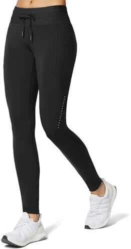 baleaf Fleece Lined Leggings Womens Waterproof High Waisted Thermal Winter Warm Hiking Ski Running Trousers with Pockets Black-27'' S