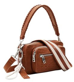 Desigual Half Logo 24 Cam, Accessories PU Across Body Bag Femmes, Marron, Taille Unique