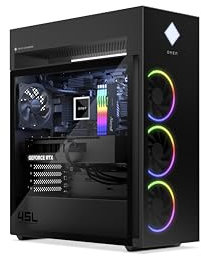 HP OMEN Gaming PC | 45L | AMD Ryzen 9 7950X3D | 32GB DDR5 RAM | 2TB SSD | NVIDIA GeForce RTX 4080 (16 GB) | Win11 | Flüssigkeitskühlung