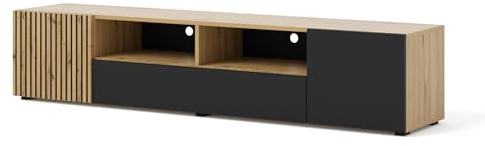 Homlando Lowboard TV-Ständer AURIS Schrank - Moderner TV-Ständer mit Stauraum für Schlafzimmer - Kommode Sideboard - TV & Medienmöbel - TV-Medienkonsolentisch - für Fernseher bis zu 70 Zoll (200 cm)