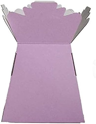 Floralcraft Hand-Tied Living Vase Florist Bouquet Box, Presentation/Transporter Box/Flower Plant Aqua Boxes (Lilac, Pack of 10)