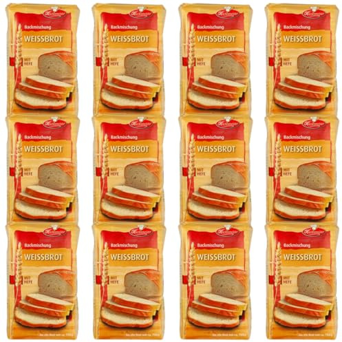 Küchenmeister Weißbrot-Backmischung 12 × 500 g – Für frisches, selbstgebackenes Weißbrot