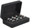 FINGERINSPIRE Boîte de Rangement pour Bagues en Cuir 12.6x8x4.7cm Boîte de Rangement Rectangulaire en Cuir PU avec Intérieur en Velours Boîte de Rangement pour Bagues Noires pour Plusieurs Bagues