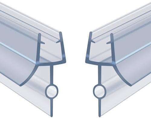 Flintronic Duschdichtungen für Duschtüren 40cm, Ersatz Dichtung 4-6mm Glastür, Duschtürdichtung Wasserabweiser mit Dichtlippe, Dichtung Duschwand Duschkabine I Duschabdichtung Gerade(2 Stück)