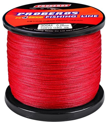 300M PE Geflochtene Angelschnur mit starker 4-Fach Flechtung Angelschnur Geflochten Flexibel Fishing Line, Angelsehne, Angel Schnur PE Geflecht Fischdraht