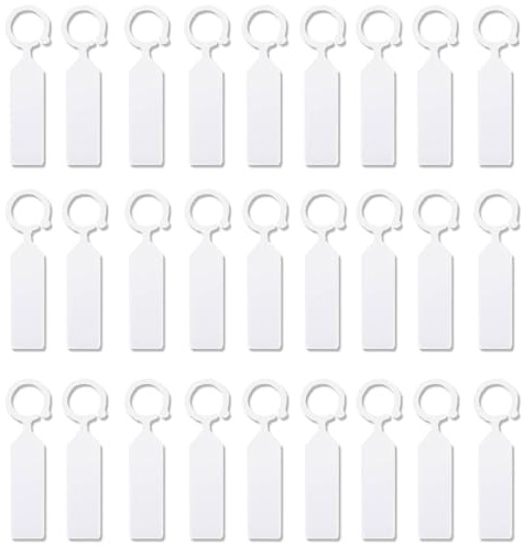 Lot de 100 étiquettes à suspendre en plastique étanches pour plantes de jardin, semis, crèche, identification des plantes, enregistrement de transplantation, blanc