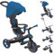 GLOBBER Explorer Trike 4in1 Pro in Blau – Dreirad, Laufrad und Kinderwagen in 10/8,5 Zoll – TPR-Sitz – höhenverstellbares Kinderfahrzeug