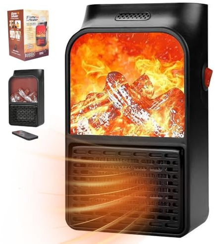 YANGUN Portable Heating Fan, 1000W Electric Space Heater with Fan, Portable Electric Heater with Remote, PortableHeaters for Home Low Energy, Timed Heating,Rotatable Plug,Space Heaters for Room Office