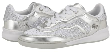 Guess Women's Pritie Sneaker, Silver Rhinestone 040, 8