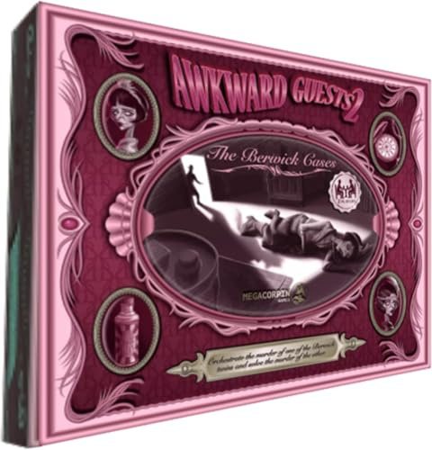 Megacorpin Games Awkward Guests 2: The Berwick Cases – Mystery Deduction Board Game | Murder Investigation, Crime Solving, Replayable Strategy Game for Adults & Teens Game in English