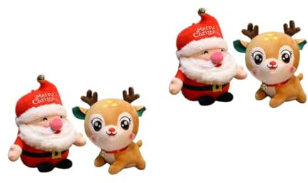 Cabilock 2 Sätze Alter Mann Elch Puppe Weihnachtsdeko Für Den Tisch Plüschspielzeug Weihnachts Figuren Weihnachtsfigur Puppe Zum Thema Weihnachten Elch Plüschtier Pp Baumwolle 2 Stück * 2