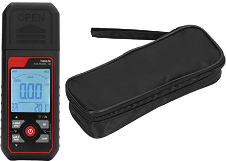 Anemometro digitale a 8 lame, misuratore di velocità del vento palmare 0,06-30,0 m s per meteorologia, windsurf, volo aereo, barche a vela, surf, pesca