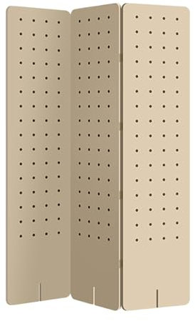Genérico Estante de Almacenamiento de Pared de Tablero Perforado, Separador de ambientes de Tablero Perforado, biombo de Madera, mampara de privacidad Plegable, Expositor de Tablero Perforado para jo