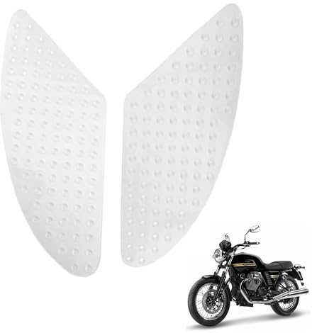 2 PCS Autocollants de Protection Latérale des Genoux de Moto, Autocollant de Protection en Caoutchouc de réservoir de Moto, Gaz, Genouillères, Antidérapant - Transparent