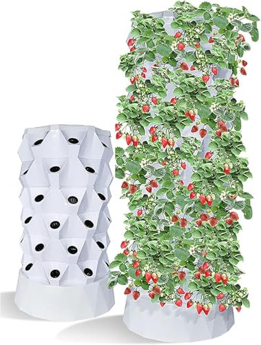 WaiDXn Greenhouse Soilless Cultivation Equipment Multi Layer Pineapple Tower Column Intelligent Vegetable Planting Machine Artifact(6 layers)