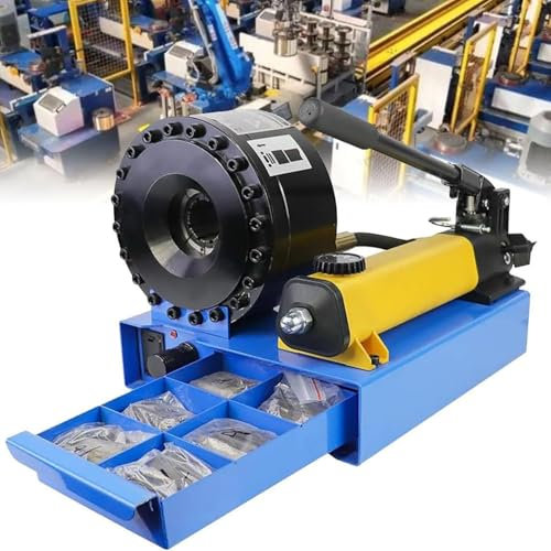 OZBME Crimpatrice Manuale per Tubi Idraulici con 7 Set di Punte per Una crimpatura sicura ed efficiente, Ideale per Vari diametri