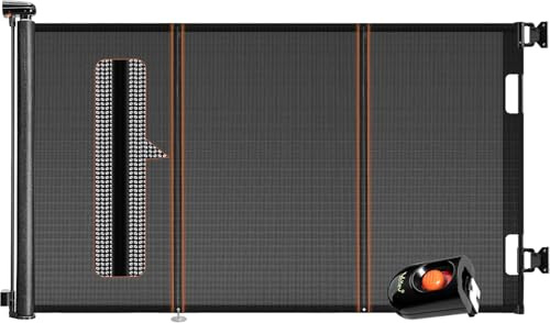 Ycozy Cancelletto per Bambini Estensibile Scale 0-200cm Cancelletto per Cani con Barre Rinforzato Impedire Strisciamento, Retrattile Cancello Bambini per Scale Barriera Interni Esterni
