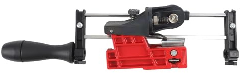 Vilgftyiet Chain Sharpener Guide for Chainsaws, Metal for PRECISION File Holder with Wide Compatibility, Compact 10 x 5 x 3 cm Red Tool for Easy Sharpening