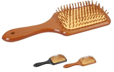netproshop Mähnenbürste Royal - Entwirrt Mähne und Schweif Schonend und Effektiv, Farbe:Braun