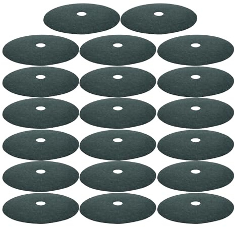 Toddmomy Lot de 20 Anneaux de Paillis Non Tissé pour Protection des Racines de Plantes, Tapis Respirants Verts pour Aménagement Paysager et Contrôle du Sol Extérieur