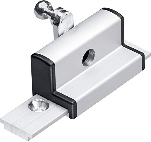 Flügelbock für Schrägfenster, Alu silber eloxiert, 1 Stück | passend zu GEZE Oberlichtöffner OL 90 N / OL 95