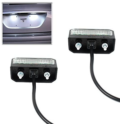 MaxAwe 2 Stk LED Kennzeichenbeleuchtung, Hinten Kennzeichenleuchten 12~24V Wasserdicht Nummernschildbeleuchtung Perfekt Für Anhänger, PKW, LKW, Motorrad Oder Boot