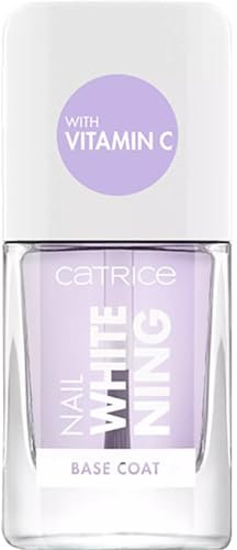 Catrice Nail Whitening Base Coat, Nail Care, Nagelpflege, transparent, aufhellend, langanhaltend, schützend, transluzent, ohne Aceton, vegan, Mikroplastik Partikel frei (10,5ml)